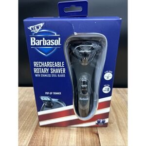 Barbasol Close Shave Rotary Rechargeable Stainless Steel Blade + Pop Up Trimmer